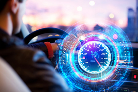 开车车速表仪表盘科技背景设计图片