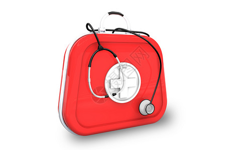 红色箱子医疗急救包设计图片
