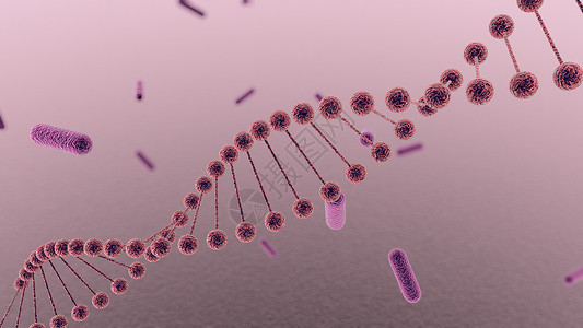 细菌生长DNA基因链条设计图片