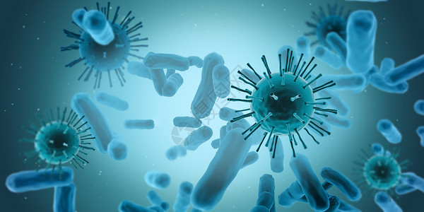 非典病毒细菌细胞场景设计图片