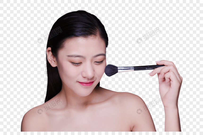 气质文静美女粉刷化妆人像图片