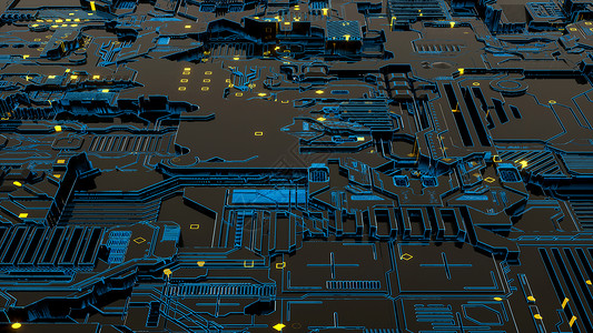 工业抽象电路芯片场景设计图片
