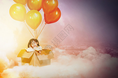 升空气球奇幻童梦设计图片