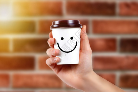 咖啡厅折页笑脸奶茶设计图片