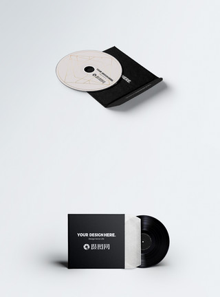 空白碟子素材CD光盘包装样机模板