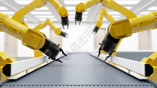 机器人模型工厂智能化场景设计图片