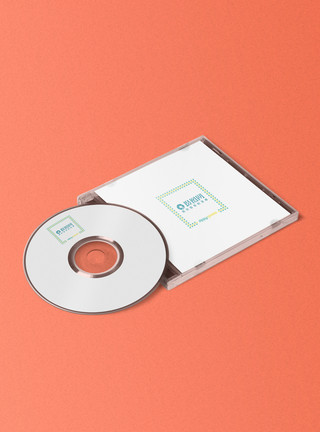 透明光碟素材光盘包装样机模板
