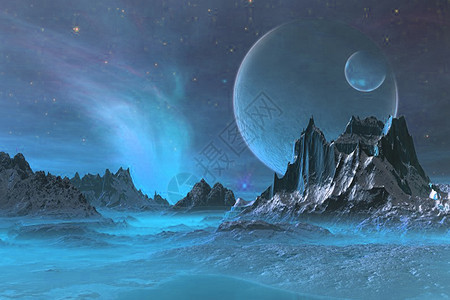 梦幻月球大自然的颜色高清图片