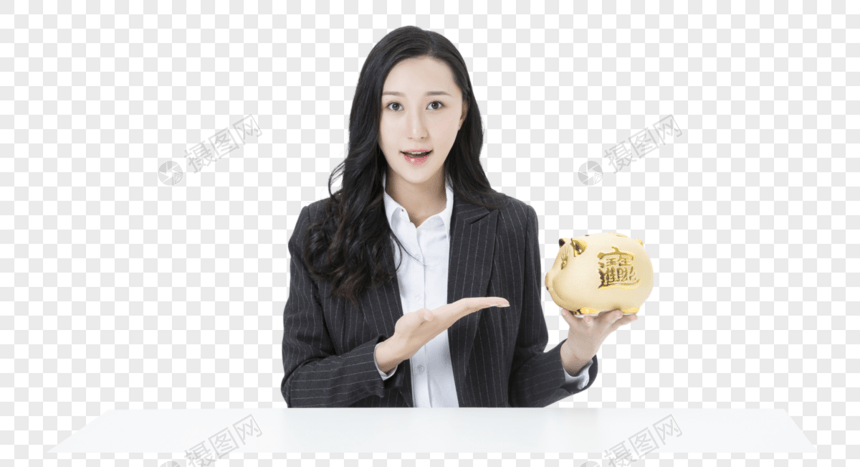 商务女性储蓄理财图片