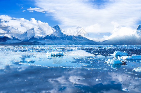 气温降低冰川设计图片