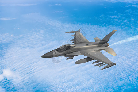 蓝天上的飞机战斗飞机场景设计图片