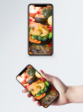 高清背景素材图感恩节大餐手机壁纸模板