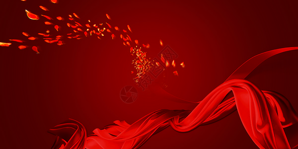 红丝带红色红色喜庆背景设计图片