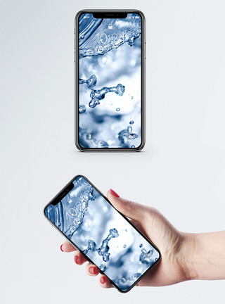 水溅水花图案液体手机壁纸模板