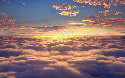 暮色天空云端场景设计图片