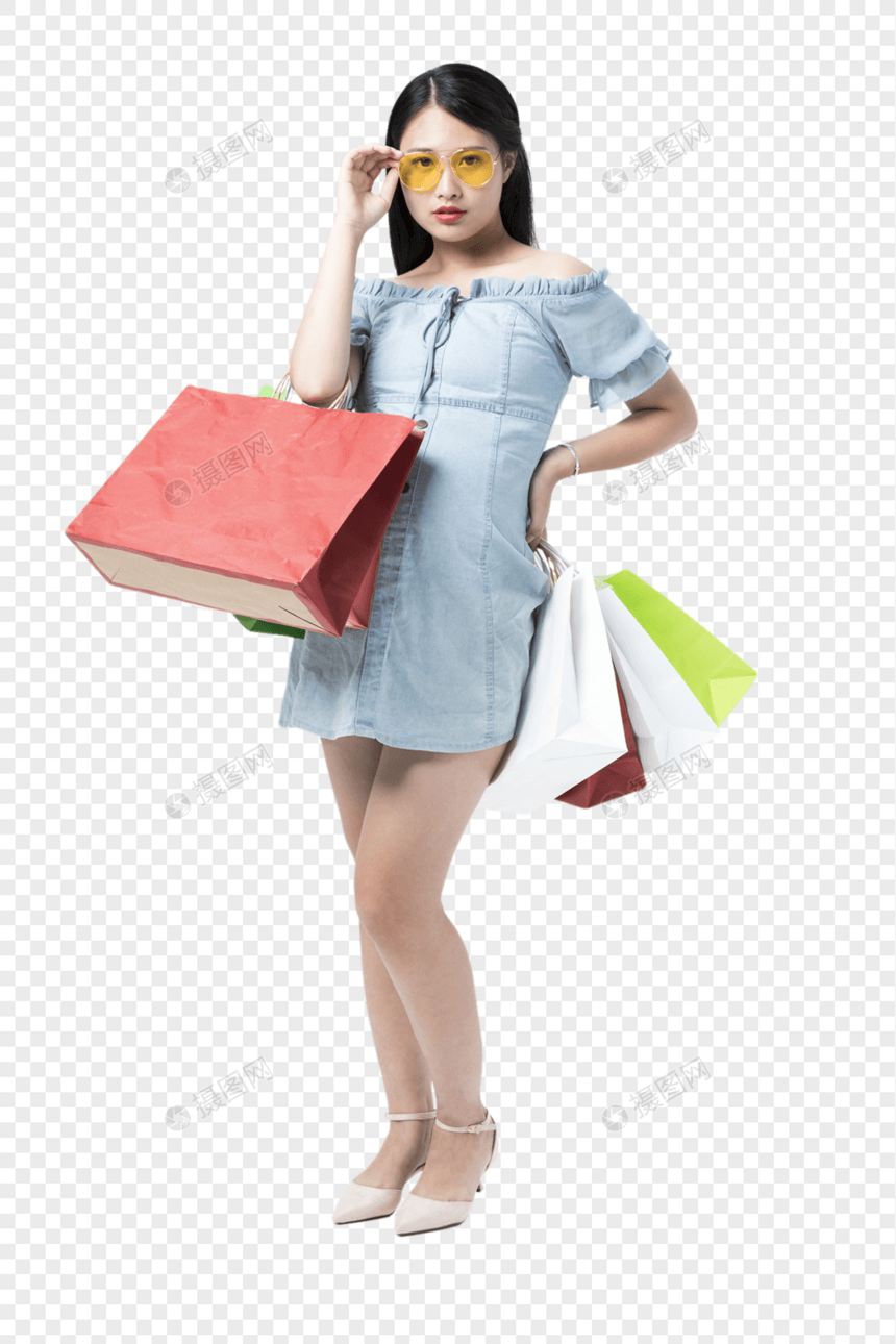 时尚孕妇购物图片