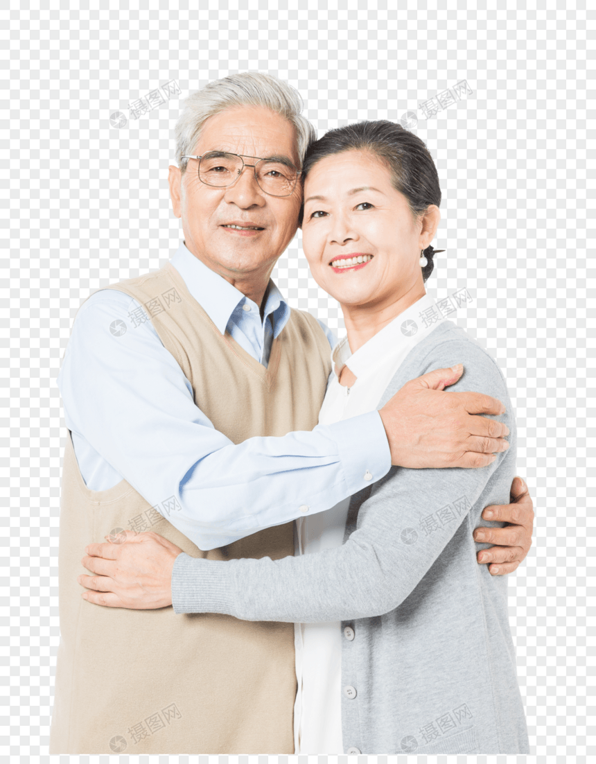 恩爱老年夫妻拥抱图片