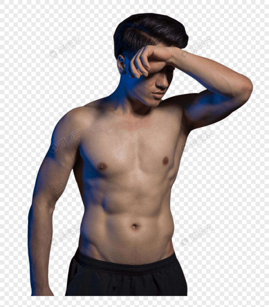 运动男性人像肌肉身材展示图片