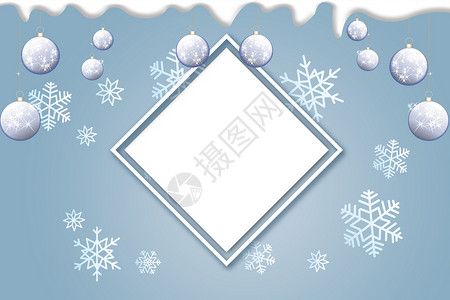 冬季框雪花设计图片