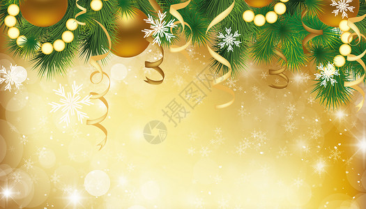 雪树枝装饰圣诞节设计图片