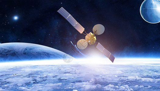 太空卫星科技背景图片