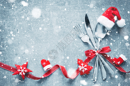 刀子餐具创意圣诞节设计图片