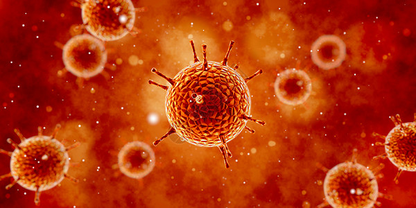 C4D数字3细菌病毒场景设计图片