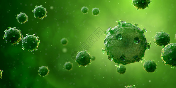 C4D数字6细菌病毒场景设计图片