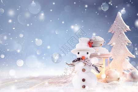 麋鹿丹顶鹤圣诞背景设计图片