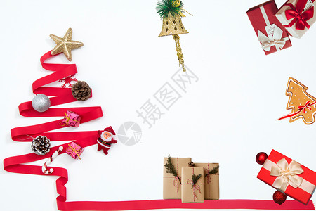 姜饼五角星雪花圣诞背景设计图片
