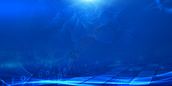 蓝色商务科技背景图片
