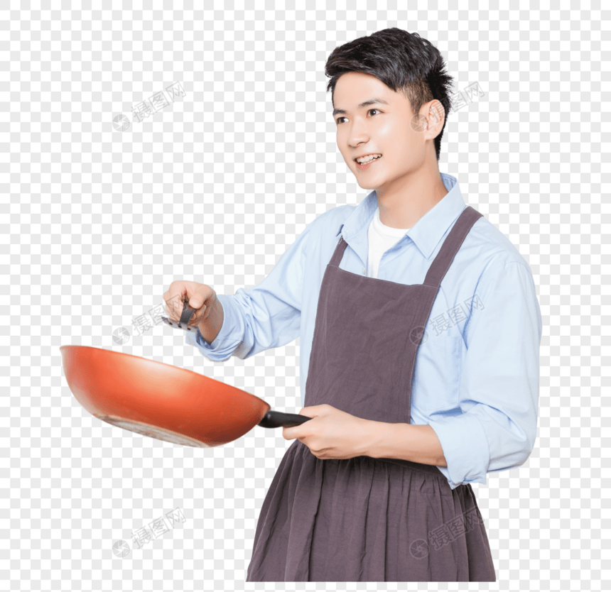 做饭的男生图片