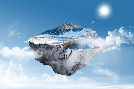 冰山风景冬季雪景设计图片