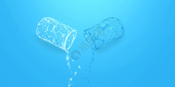 盐水瓶元素医疗科技胶囊背景设计图片