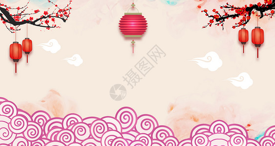 中国风红色小年海报新年海报设计图片