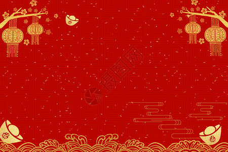 春节金色新年背景设计图片
