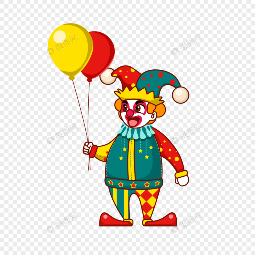 小丑气球图片