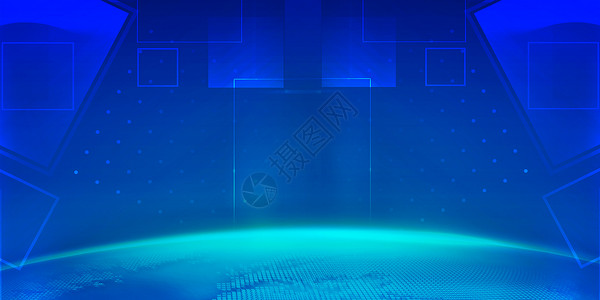 蓝色科技商务背景图片