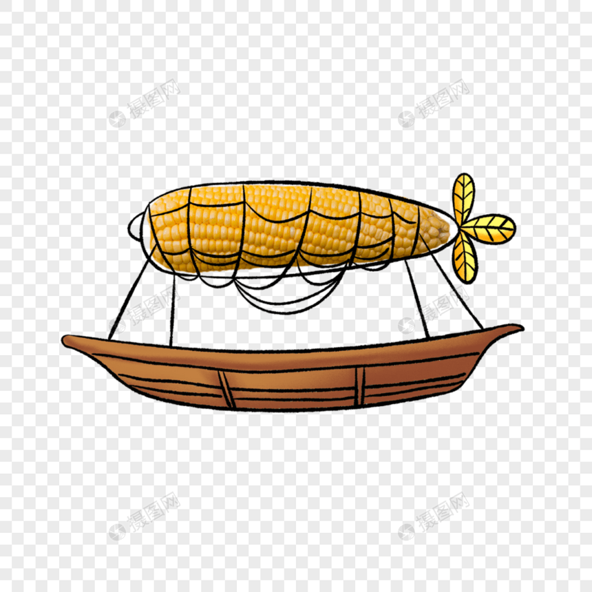 创意玉米飞船图片