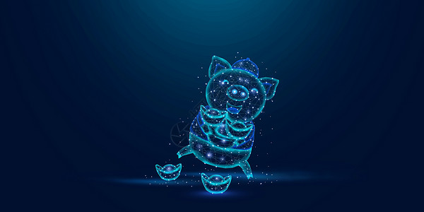 抱着西瓜的猫金猪开心抱元宝设计图片