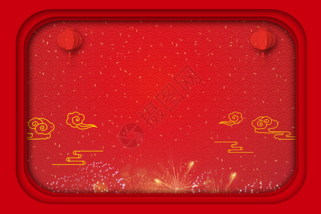 新年的红色背景背景图片