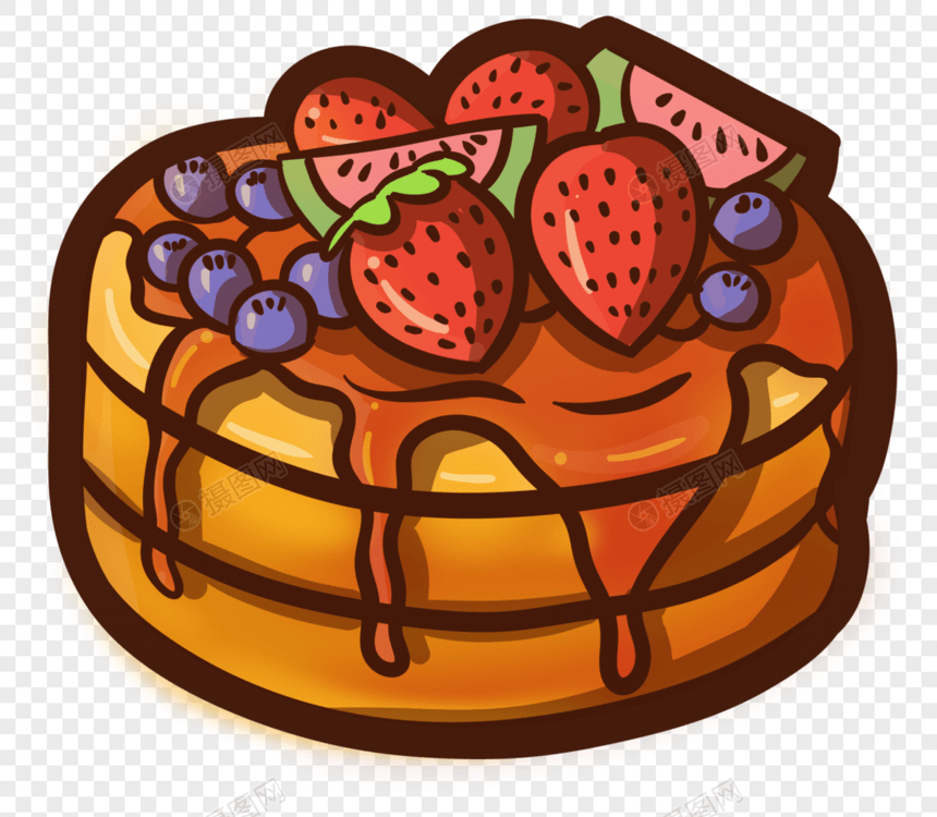 水果蛋糕免抠素材图片