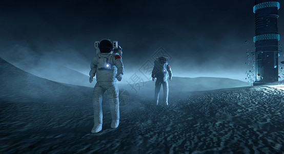 火星四溅宇航员登陆设计图片