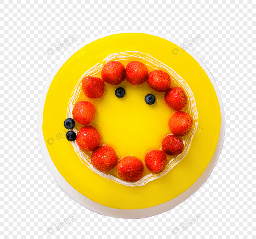 奶油草莓水果蛋糕图片