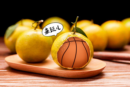 体育广告创意篮球插画