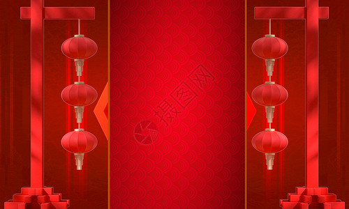 红色筷子红色喜庆背景设计图片
