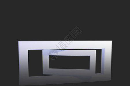 白色极光抽象金属空间设计图片