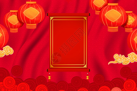2019喜庆的红灯笼背景图片