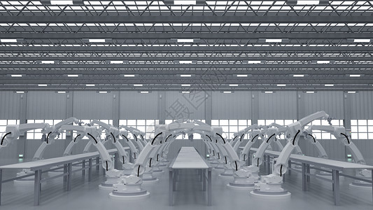 机械化智能工厂背景图片
