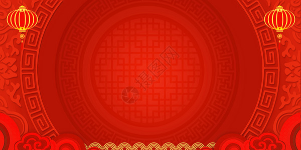 中国红元旦新年红色背景设计图片